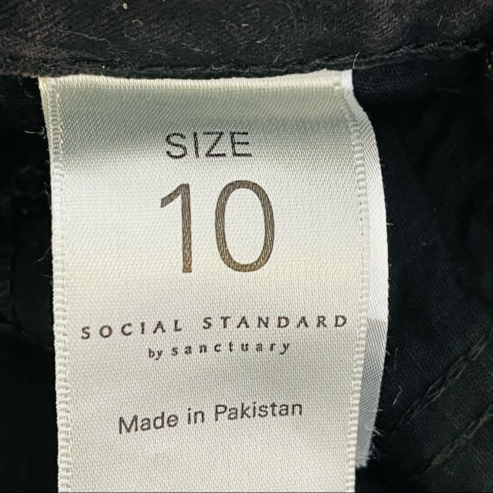 New Social Standard Camo Ankle Jeans Womens‎ 10 Black Gray Stretch Mid Rise - Picture 6 of 12